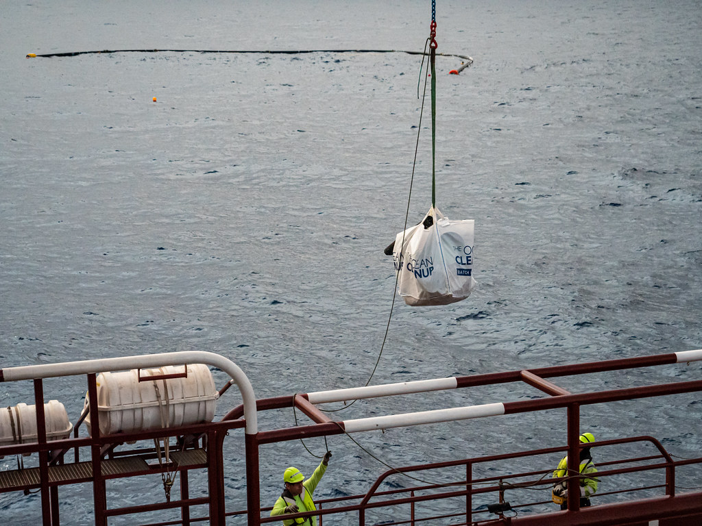 海洋吸塵器的概念在2019年10月通過考驗。照片提供：The Ocean Cleanup